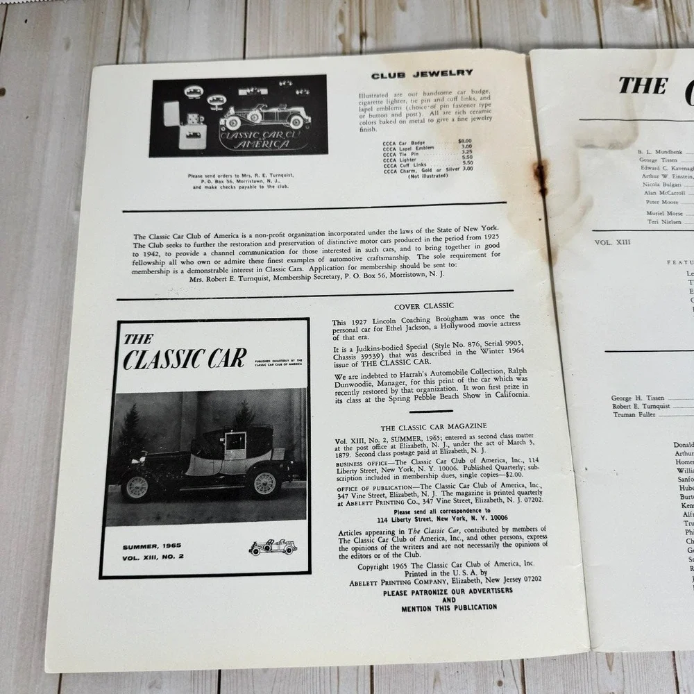 The Classic Car Magazine 1965 Full Year Set Vol XIII Classic Car Club America